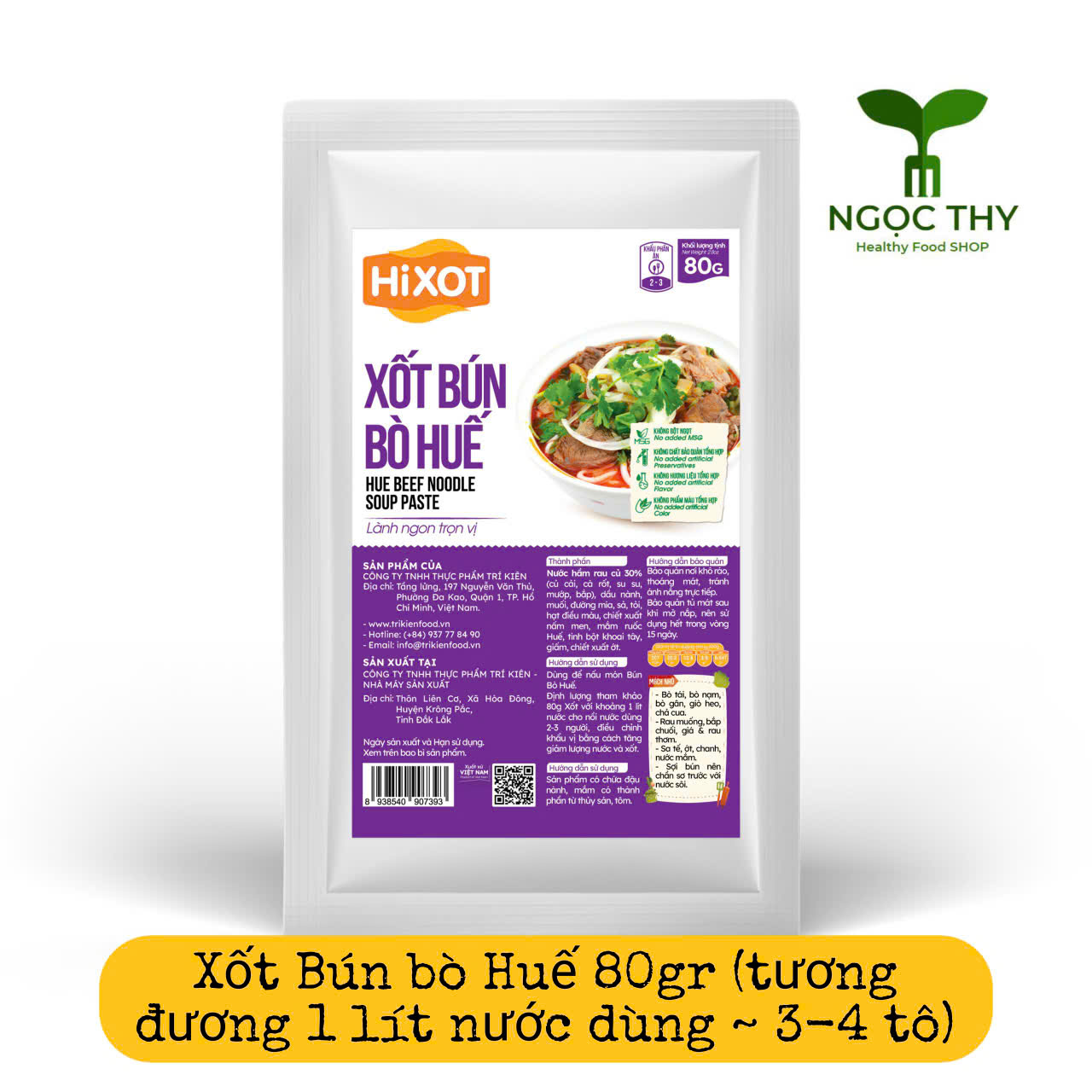 Bún bò Huế Duy Anh Foods gói 400gr