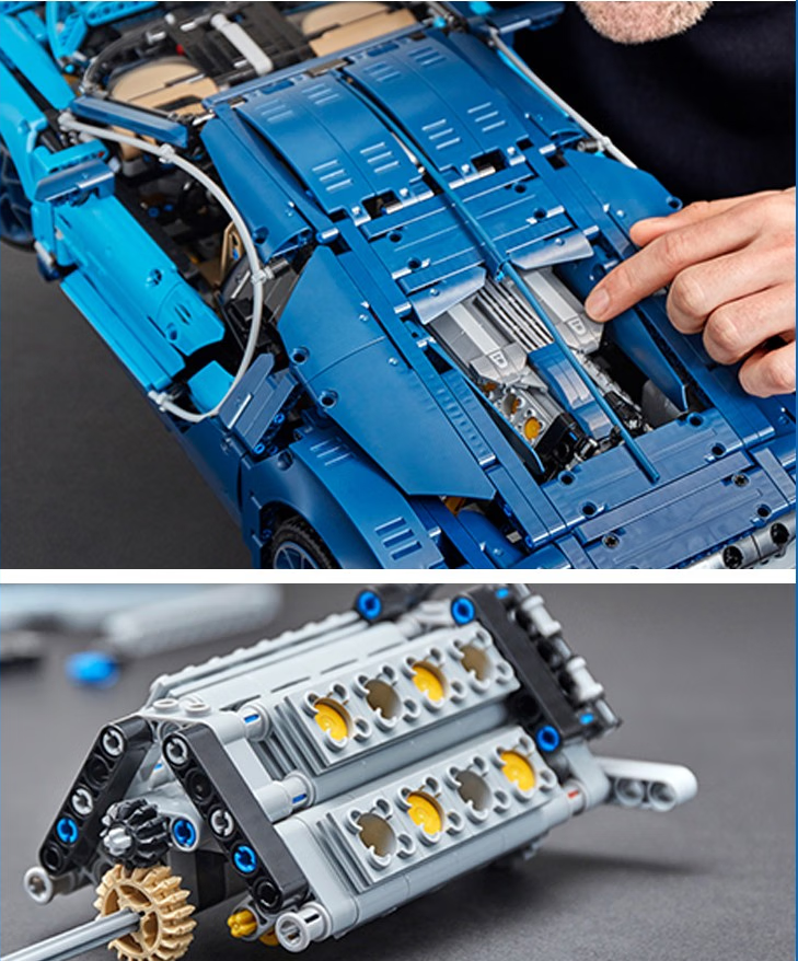 Mô Hình Lắp Ghép Xe Đua Bugatti Chiron Tỉ Lệ 1 : 8( 4031 mảnh)