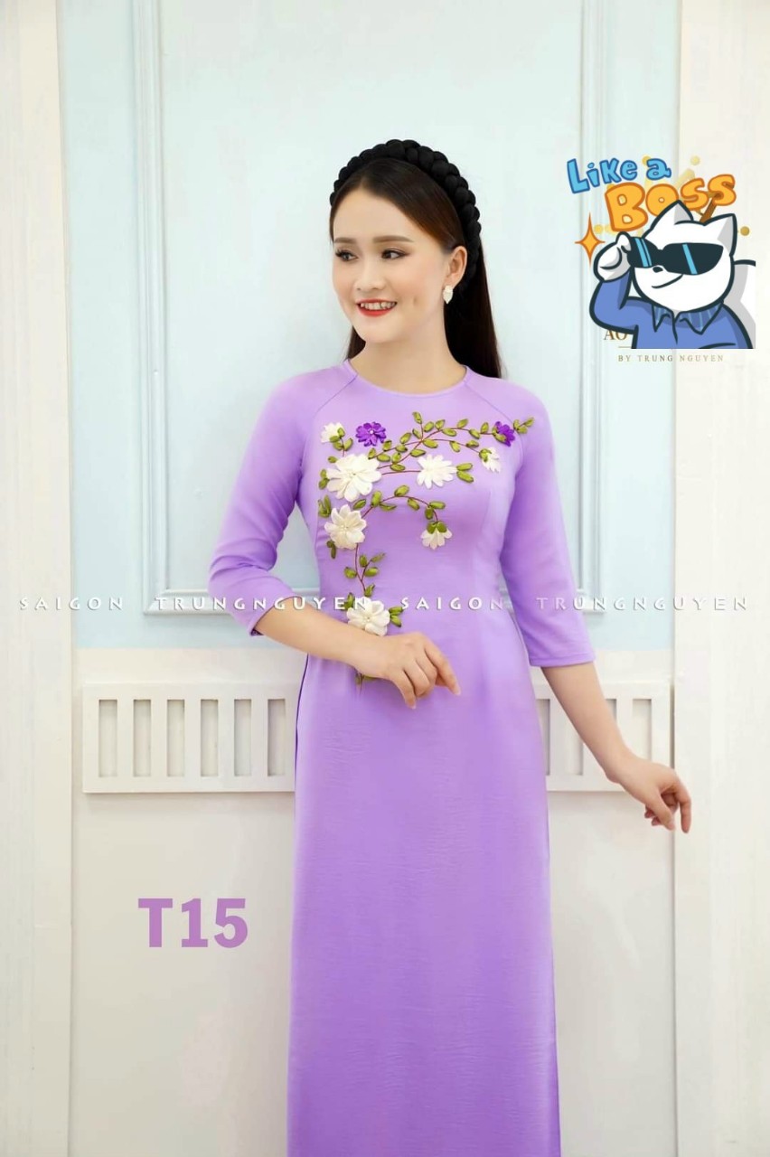 ÁO DÀI THÊU LỤA CAO CẤP