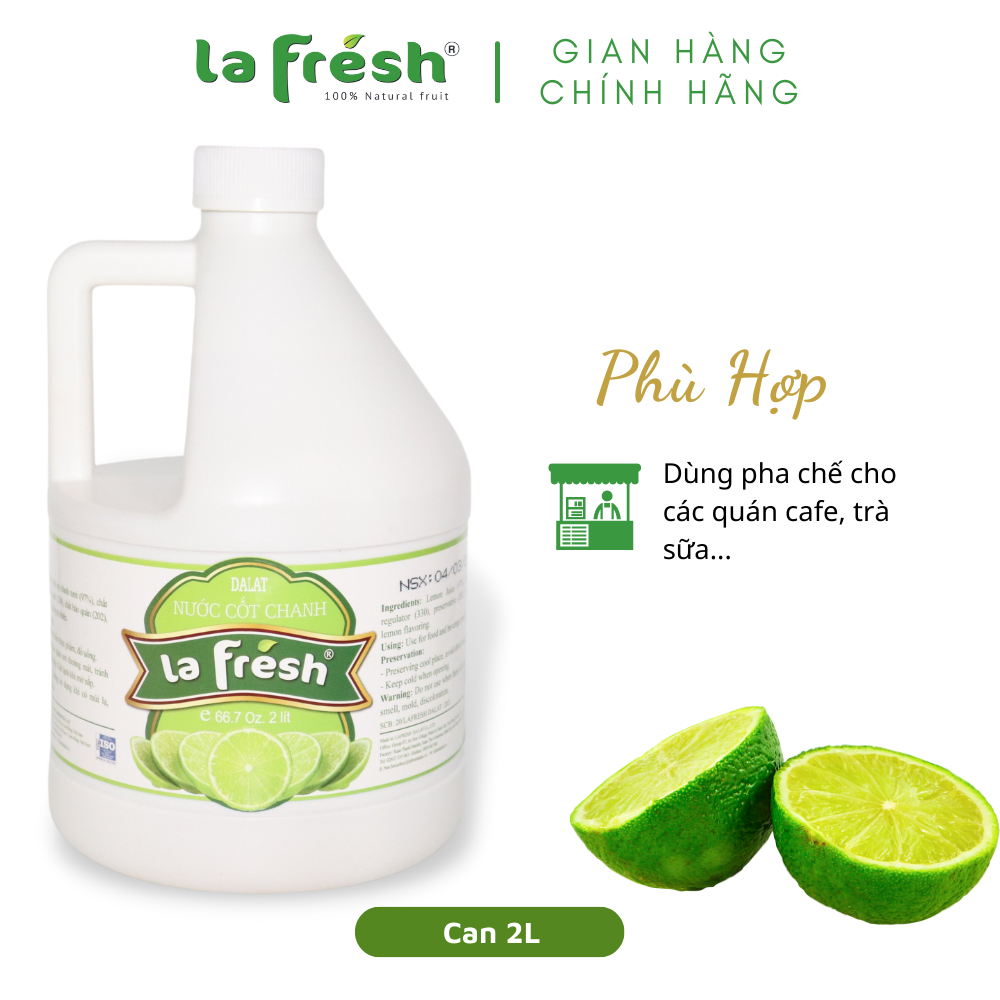 Nước Cốt Chanh Tươi Lafresh Đà Lạt 2 lít