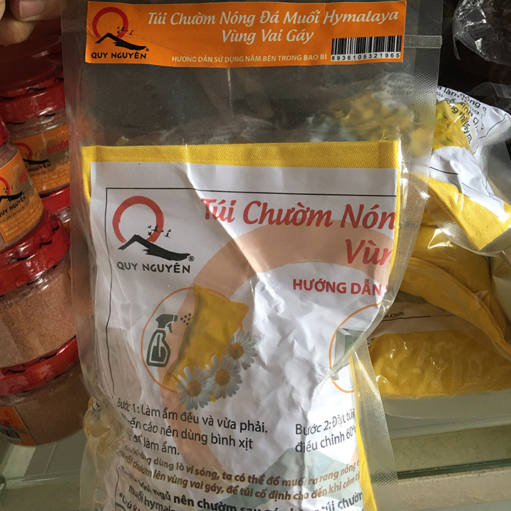 Túi chườm nóng muối Hymalaya vùng gáy (Thầy Tuệ Hải)