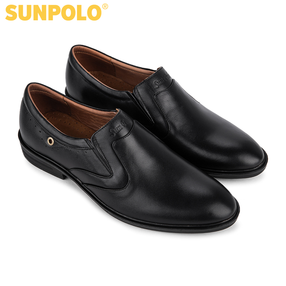 Giày Tây Nam Da Bò SUNPOLO SUMU0112 (Đen, Nâu)