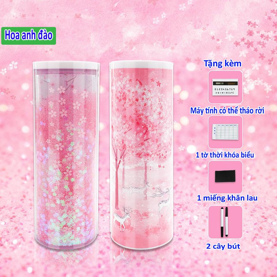 hộp bút hiện đại cho các bé (kèm máy tính+ gương soi+ bảng trắng nhỏ+ 2 chiếc bút viết bảng trắng)