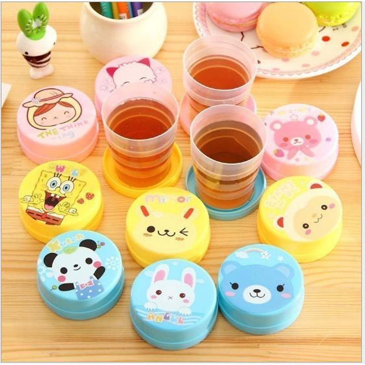Ly nước gấp gọn hình thú dễ thương