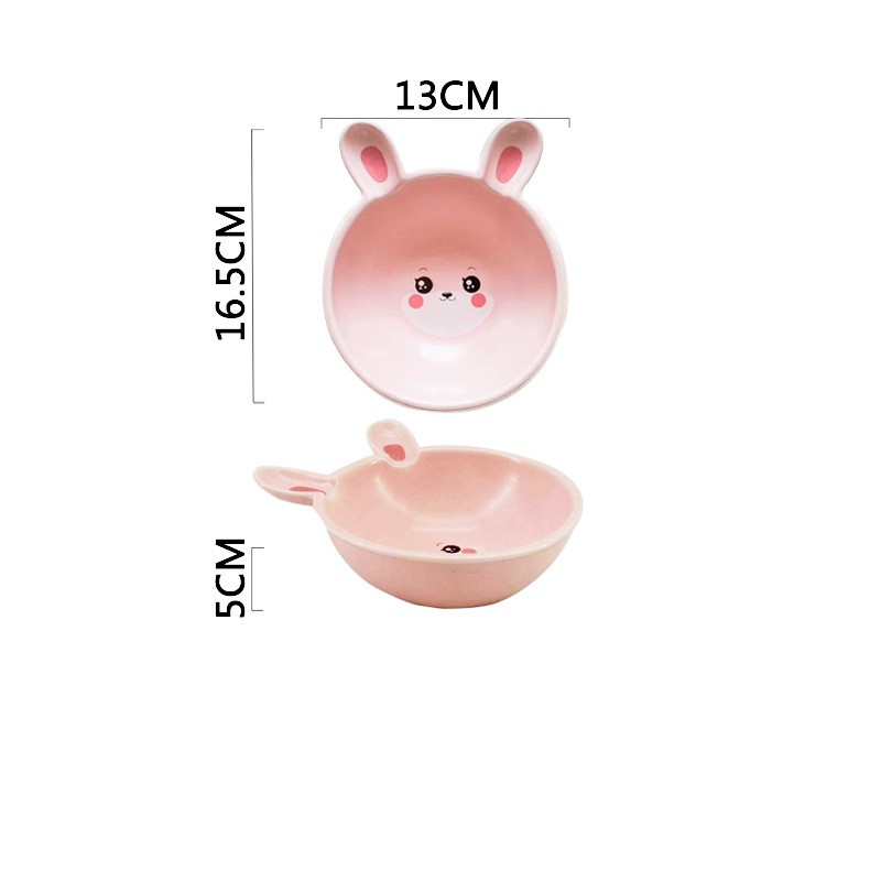Bát Sứ Ăn Dặm Cao Cấp Thỏ Hồng - Dahamart Siêu Thị Ăn Dặm
