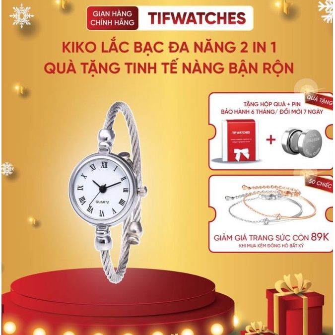 Đồng hồ nữ lắc tay Rosie x Tif Watches mặt nhỏ cao cấp thon gọn sáng da