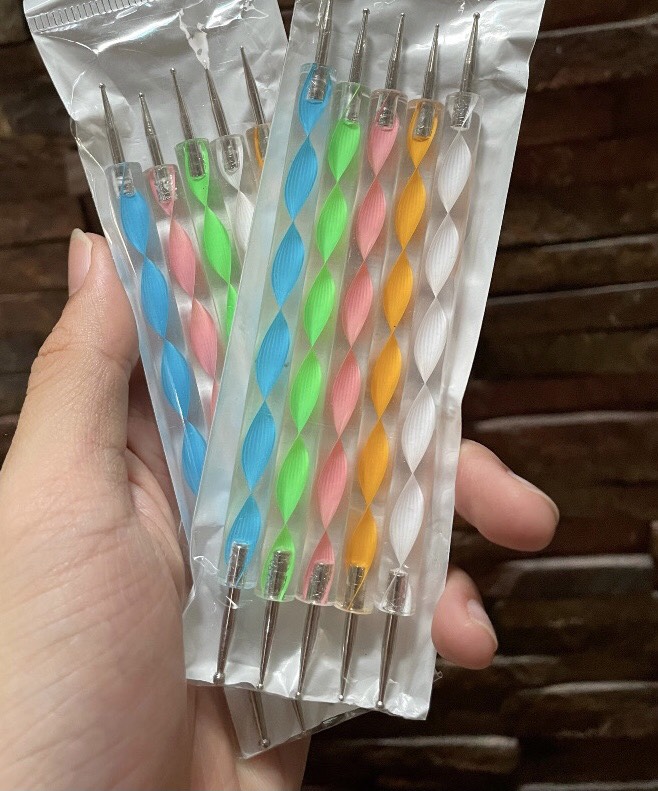 Set 5 cây bút chấm bi đủ màu nail.