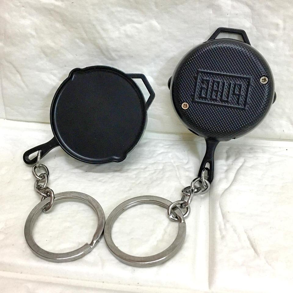 COMBO 3 MÓN BẬT LỬA - MÓC KHÓA PUBG  CHẢO - NÓN - BA LÔ  (KIM LOẠI) - (XÀI GAS)