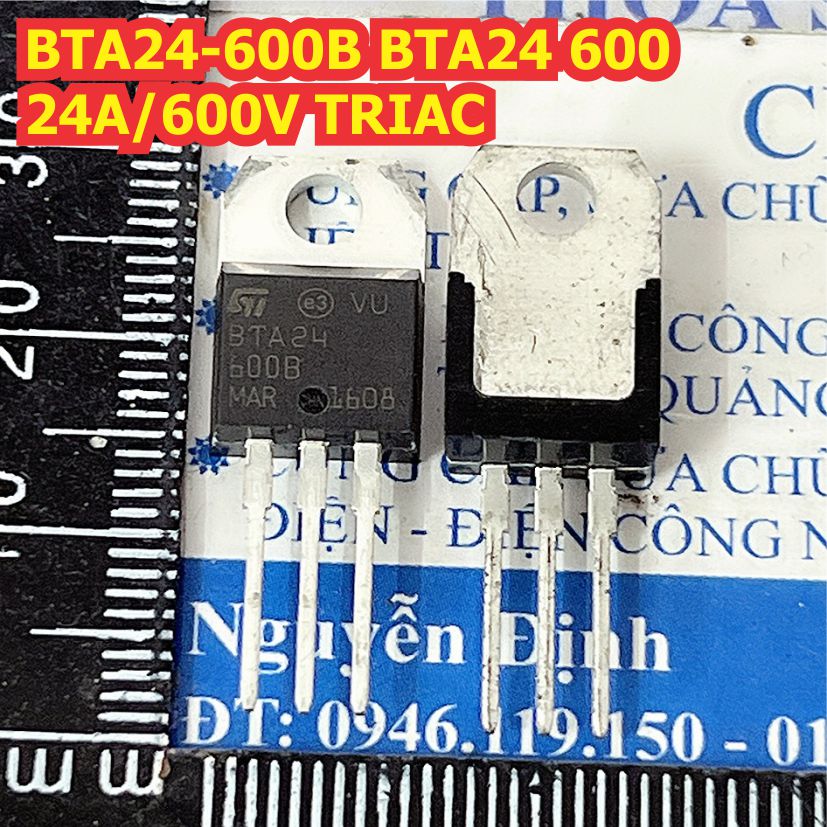 5 con bta24-600b bta24 600b 24a 600v triac chân cắm kde1329