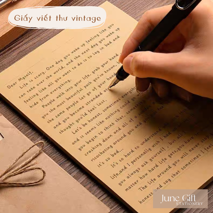 Giấy kraft viết thư phong cách vintage