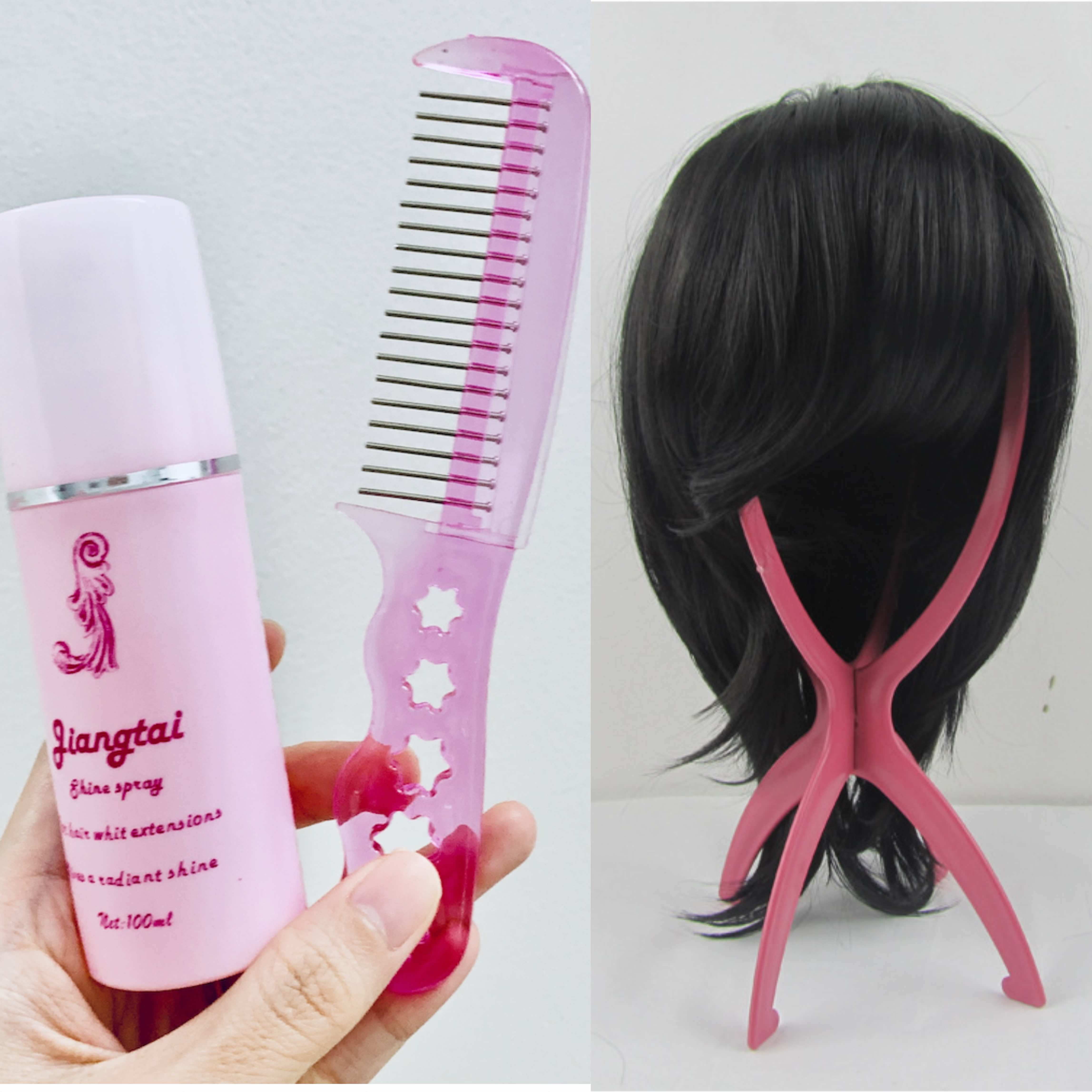 Combo of Wig Comb and Conditioner Spray, Wig Holder