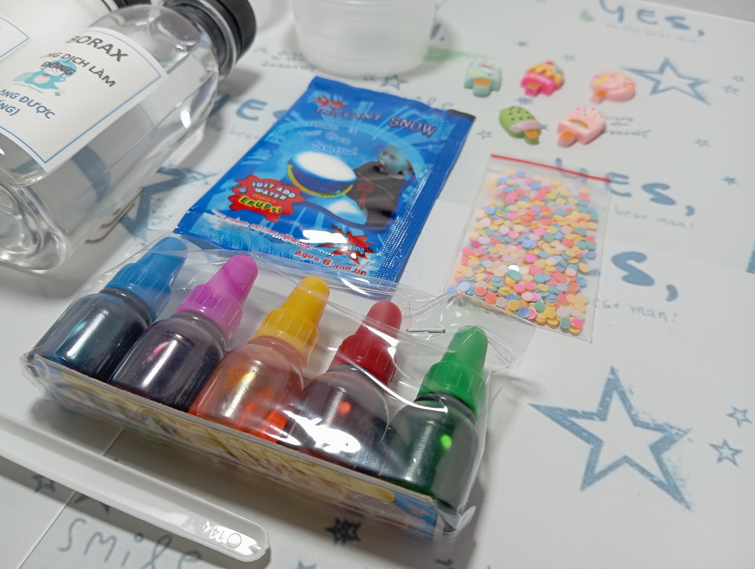 (BK7) BỘ KIT SLIME MÂY - DỤNG CỤ LÀM SLIME MÂY GIÁ RẺ