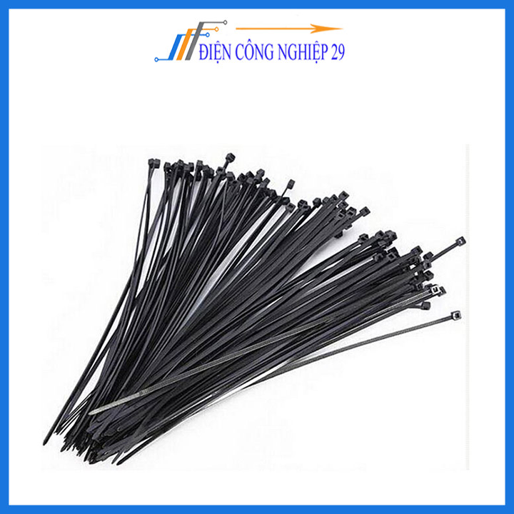 Gói 250pcs dây thít đen 5x300mm