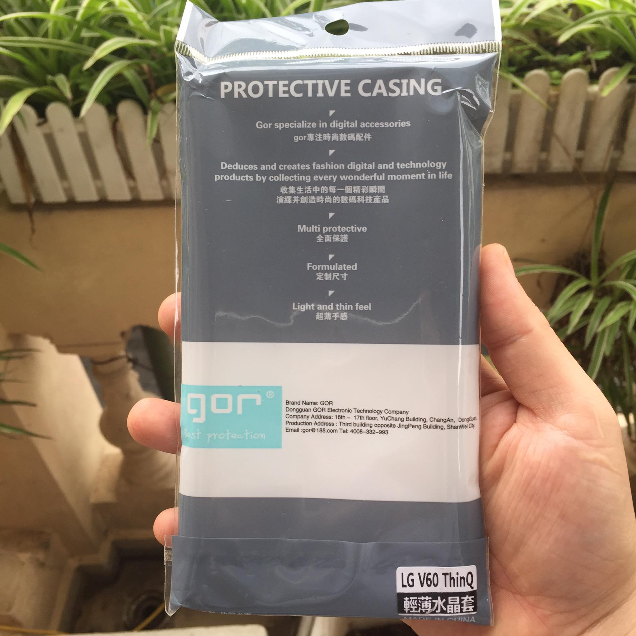 Ốp silicon GOR cho LG V60 Thin Q- Silicon hãng Gor có gờ bảo vệ camera