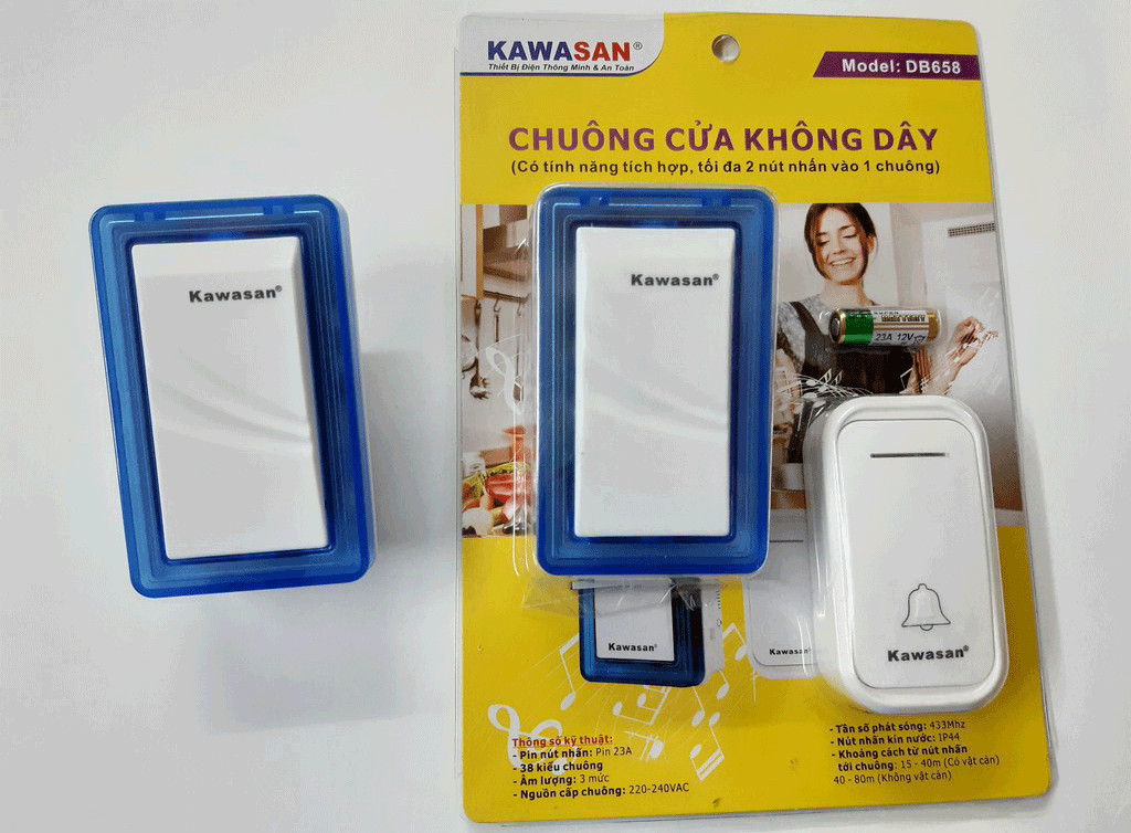 CHUÔNG CỬA KHÔNG DÂY KW-DB658