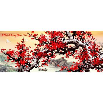 Tranh đính đá chúc mừng năm mới - lv141