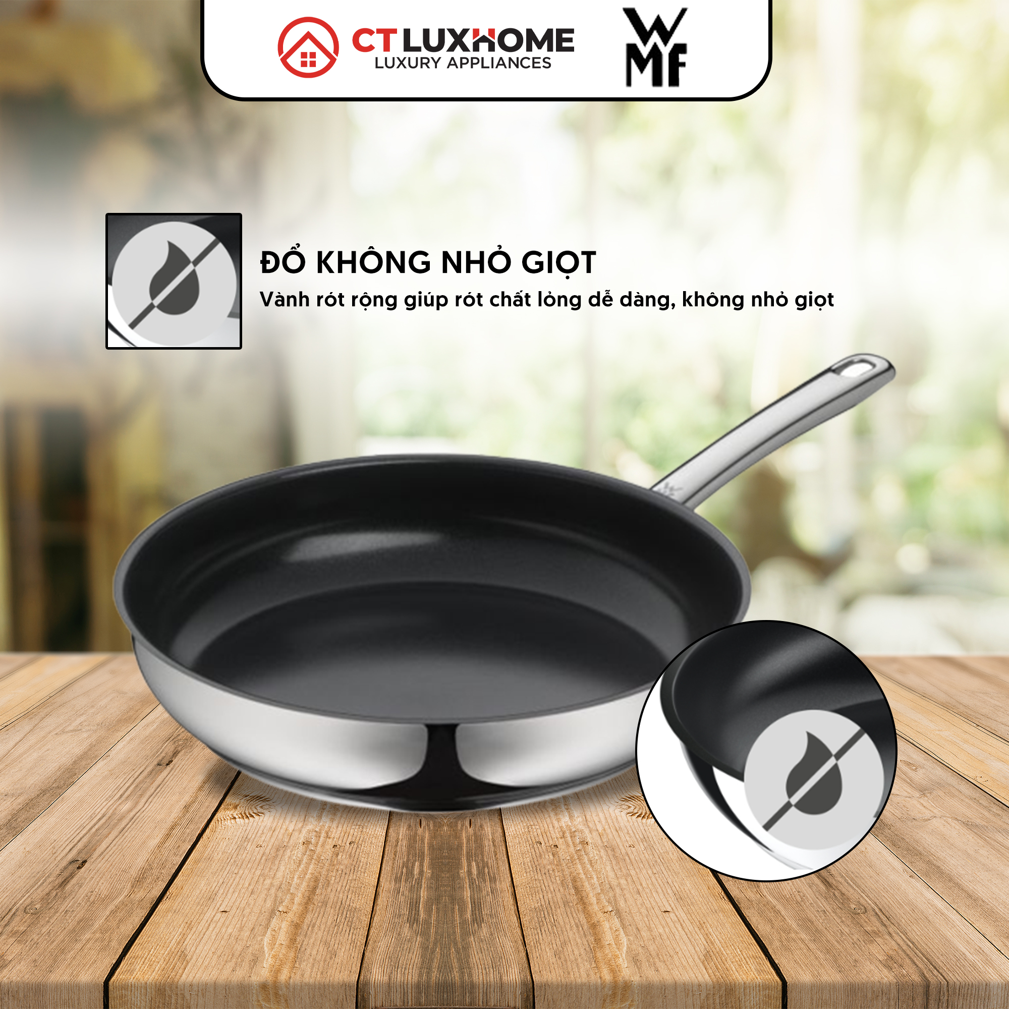 Chảo Chống Dính WMF FP DEVIL 28 CM CERAMIC COATING Tráng Gốm Cao Cấp - 0741486901