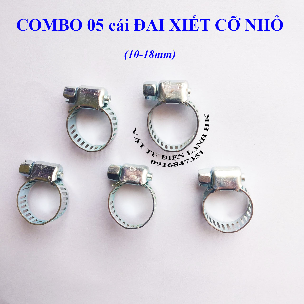 [COMBO 05 cái] Đai xiết ống dây cỡ nhỏ - siết giữ dây khí gas
