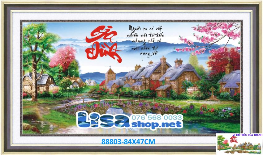 Tranh thêu GIA ĐÌNH 88803 (84X47CM) CHƯA THÊU