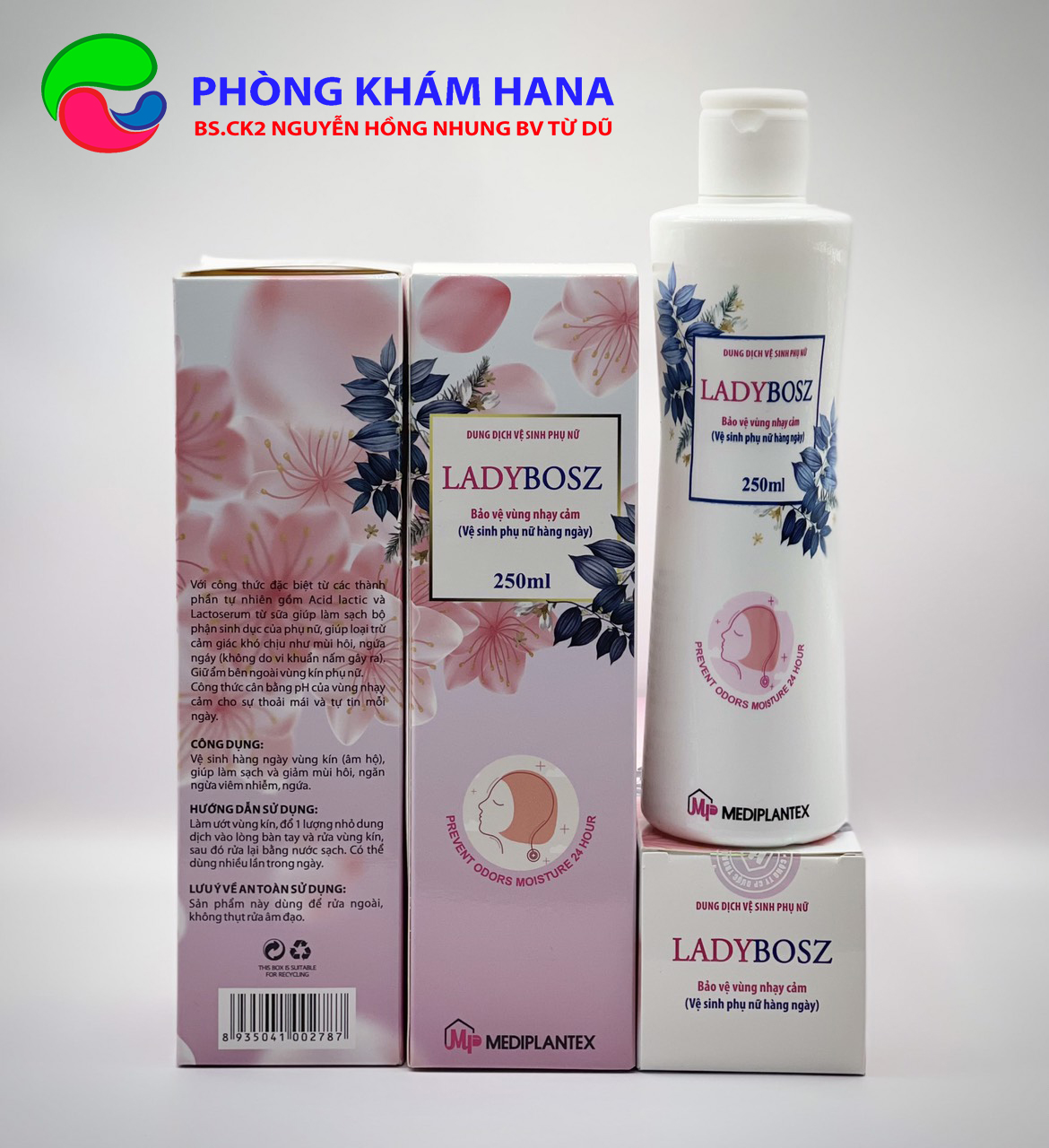 Ladybosz 250ml- dung dịch vệ sinh phụ nữ hằng ngày