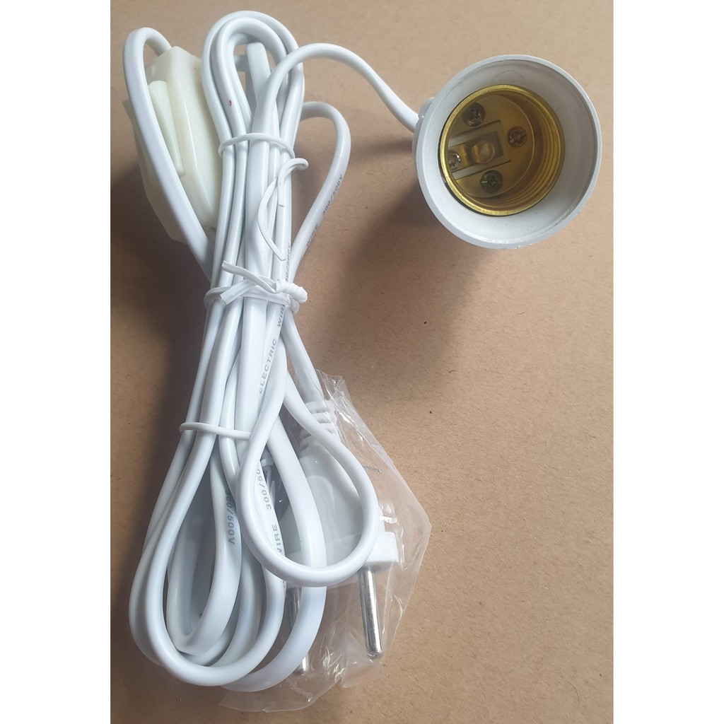 Dây đuôi đèn e27 liền công tắc 3m / 5m / 8m / 10m