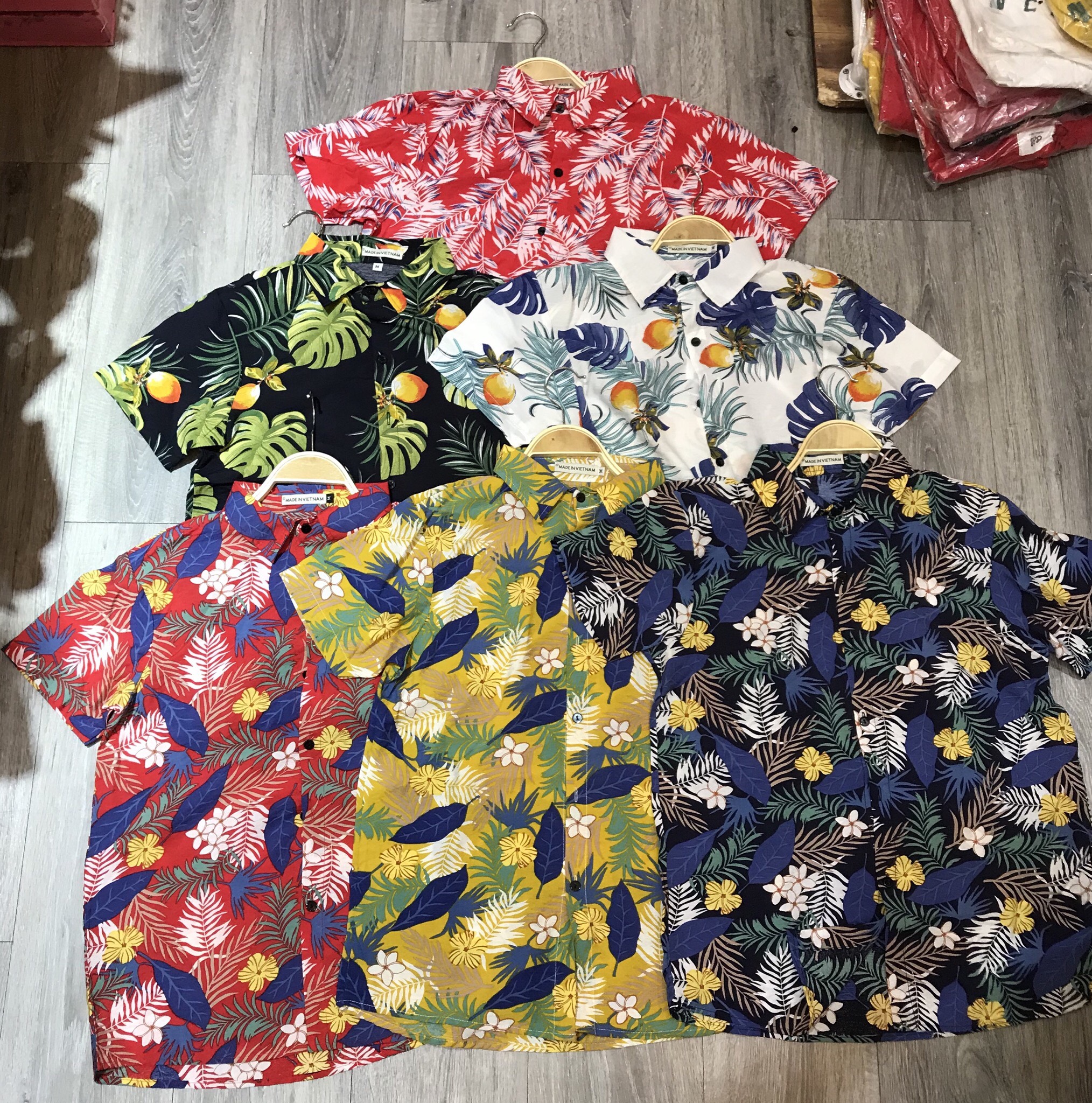 ÁO TRÁI CÂY HAWAII ÁO SƠ MI VẢI KATE - ATC28