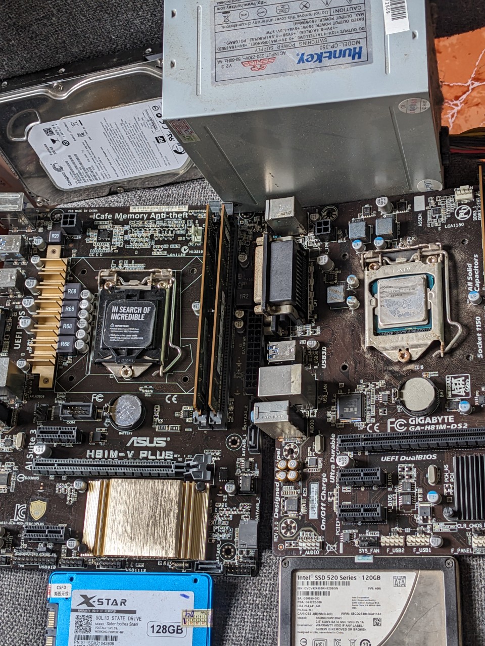 Combo main h61, ram , chip core i, ổ, nguồn ( full 1 bộ, sẵn win)