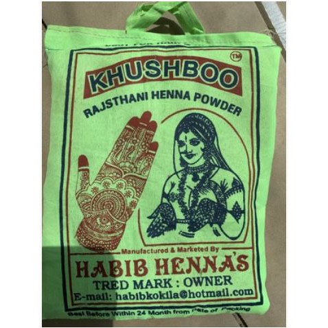 Bột henna nguyên chất khusboo Ấn Độ 450g