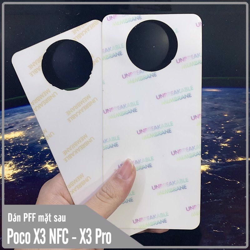 Miếng Dán PPF mặt sau cho Xiaomi Poco X3 NFC và Poco X3 Pro Trong suốt / Ánh 7 màu