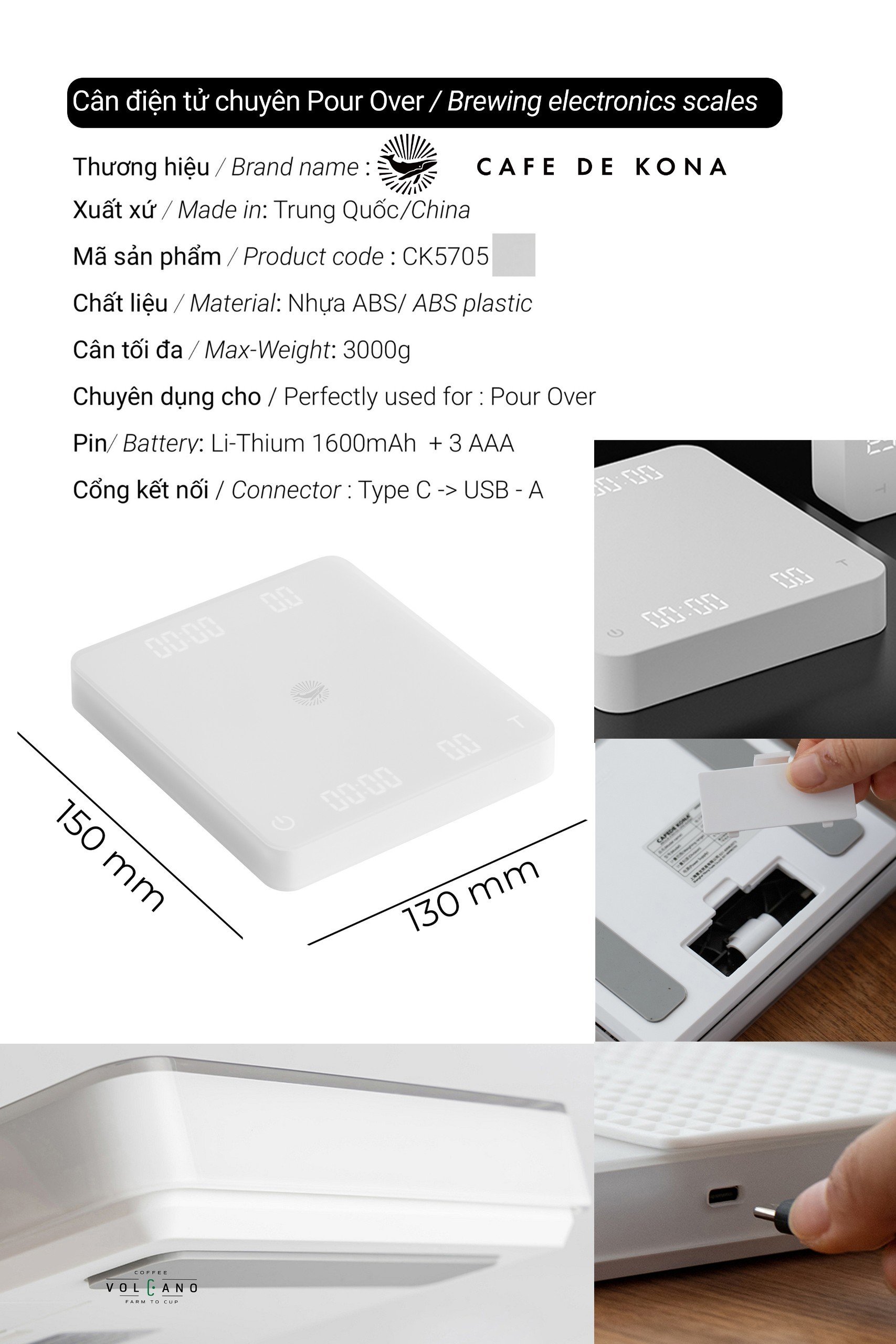 Combo bộ sản phẩm V60 02 màu trắng đẳng cấp