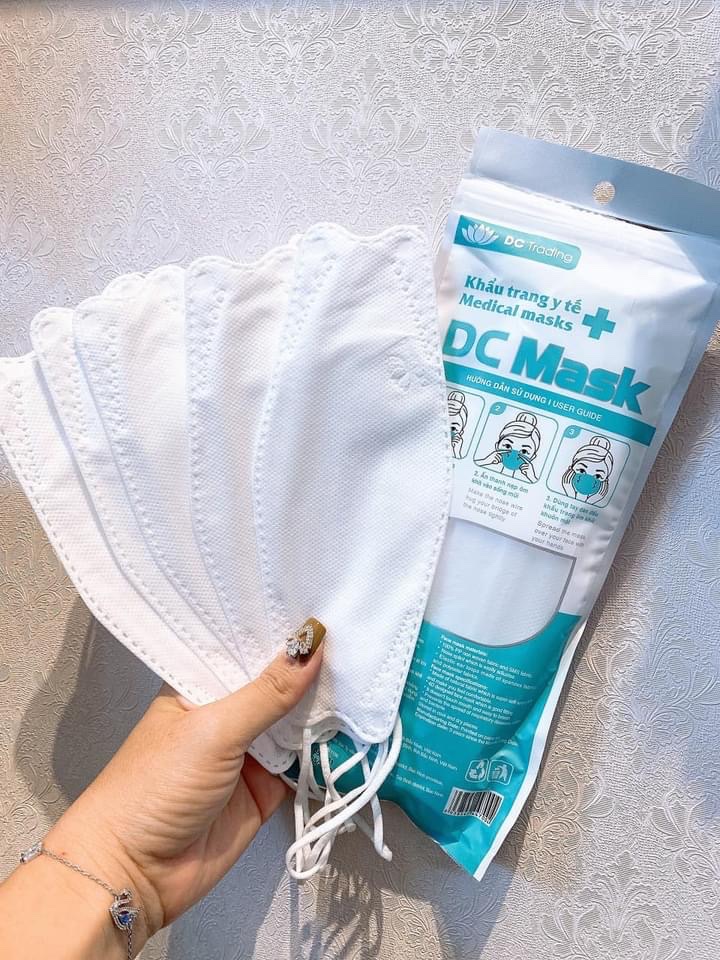 (Gói 10 Cái) Khẩu Trang 4D Hãng DC Mask Kiểu Dáng KF94 Hàn Quốc