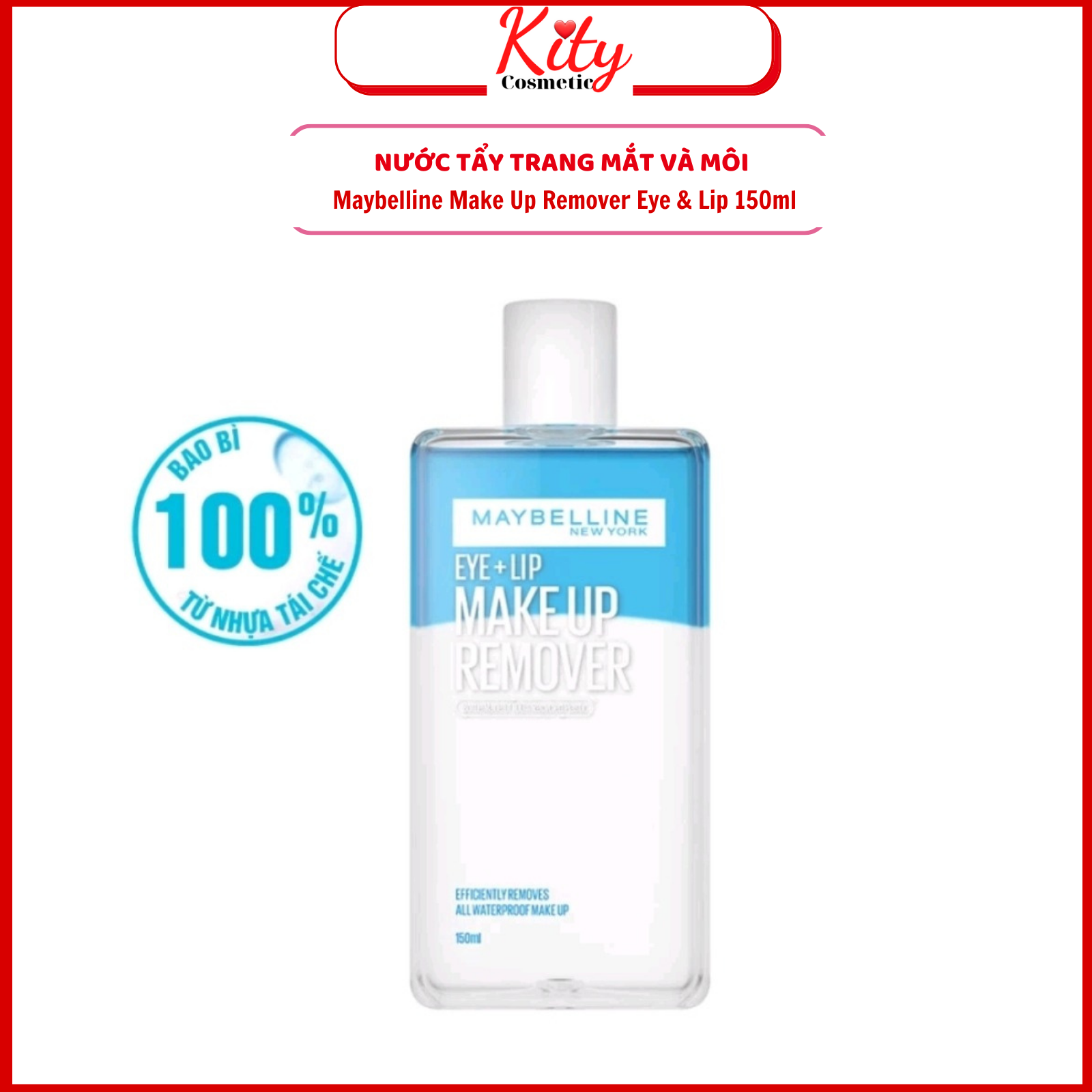 Nước tẩy trang mắt và môi maybelline make up remover eye & lip 5.0
