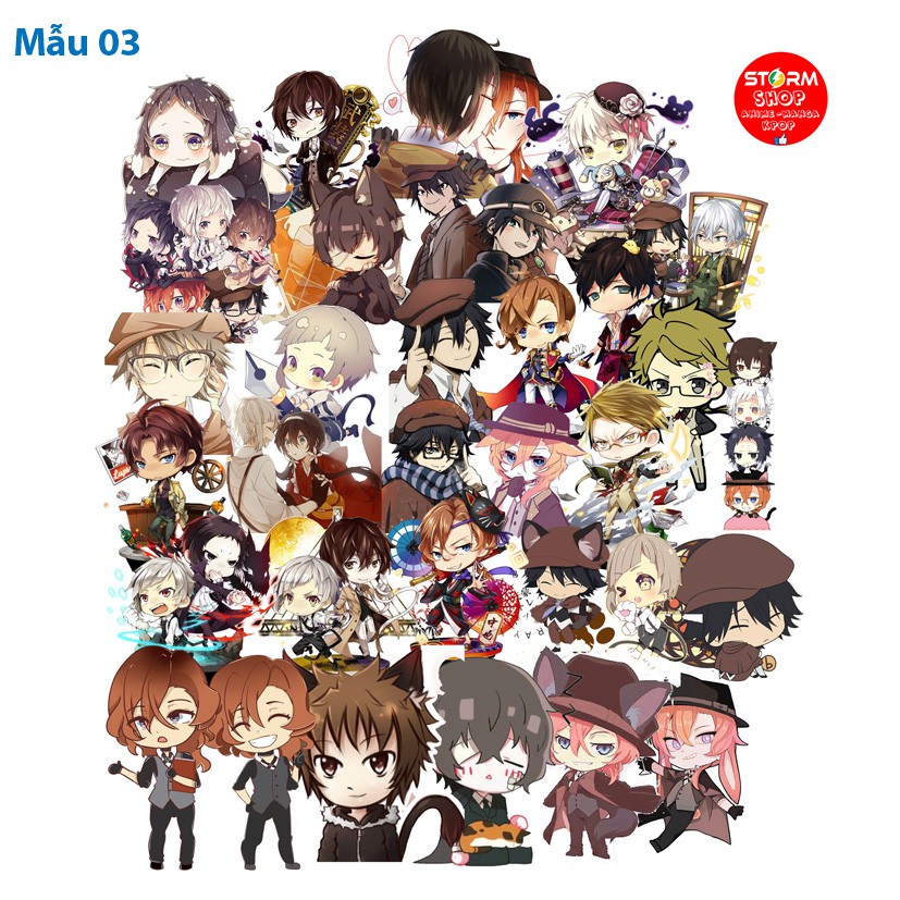 Bộ sticker anime Bungou Stray Dogs ( Nhiều mẫu)