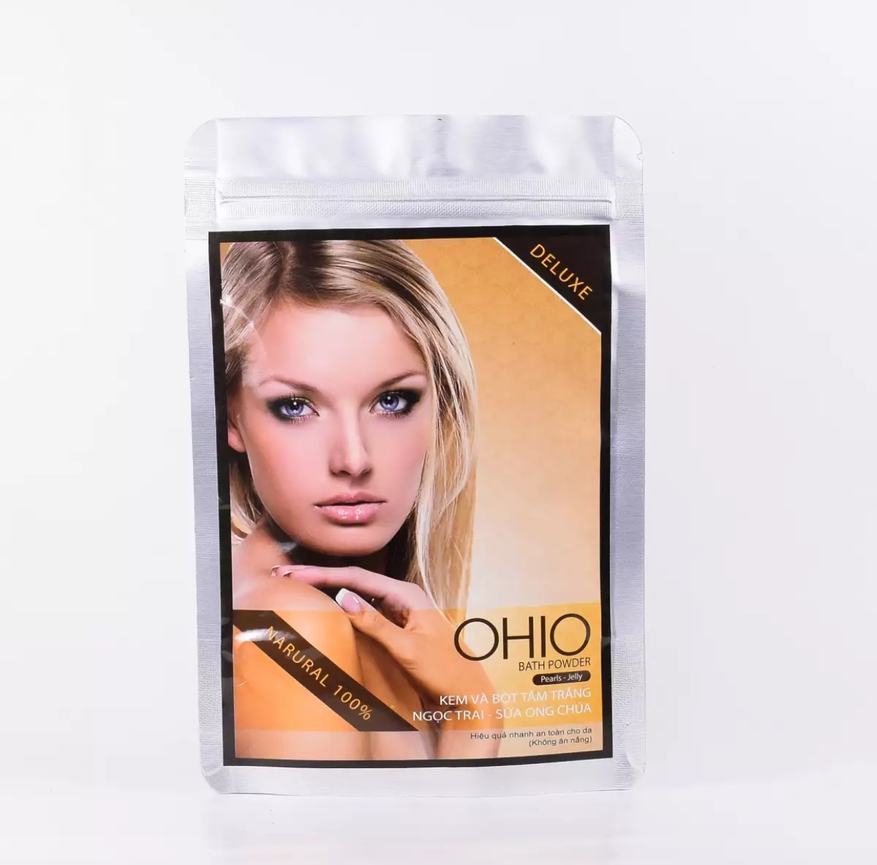 [HCM]Kem và bột tắm trắng Ngọc trai - Sữa ong chúa Ohio Ốc Sên New Day 150g (Nâu)