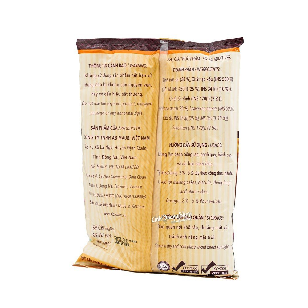 Bột nở/bột nổi/baking powder Mauri 1KG - 500G