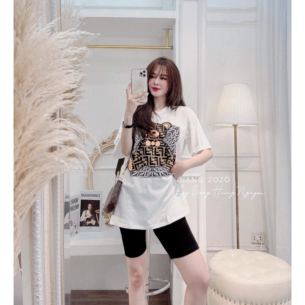 Sét áo phông gấu FF + quân legging lửng HARI0321