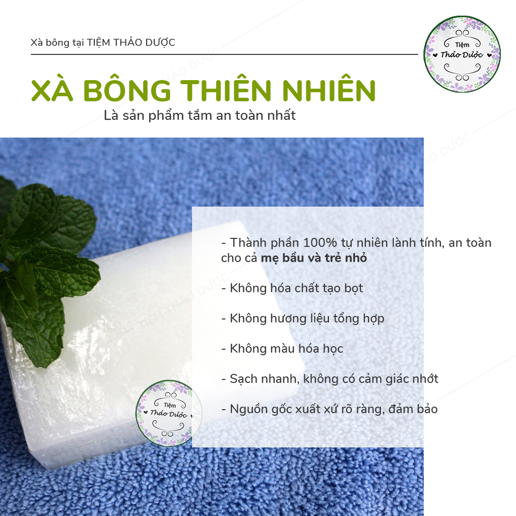 Xà Bông Sinh Dược Bạc Hà ( Sảng Khoái, Mát Lạnh) 100gr