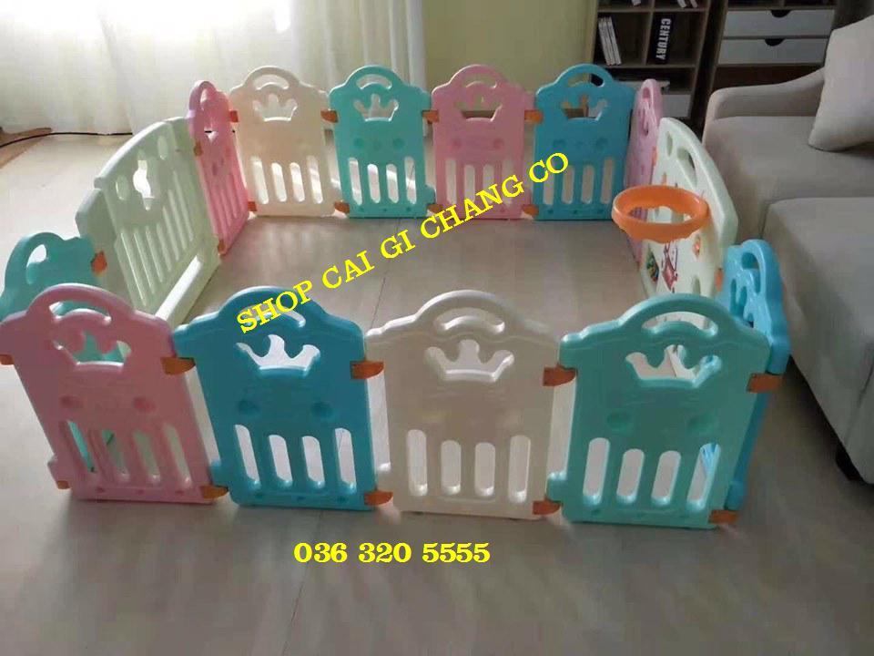 Quây cũi nhựa 3d loại 16 miếng cho bé hàng chuẩn kích thước 1m5x1m8