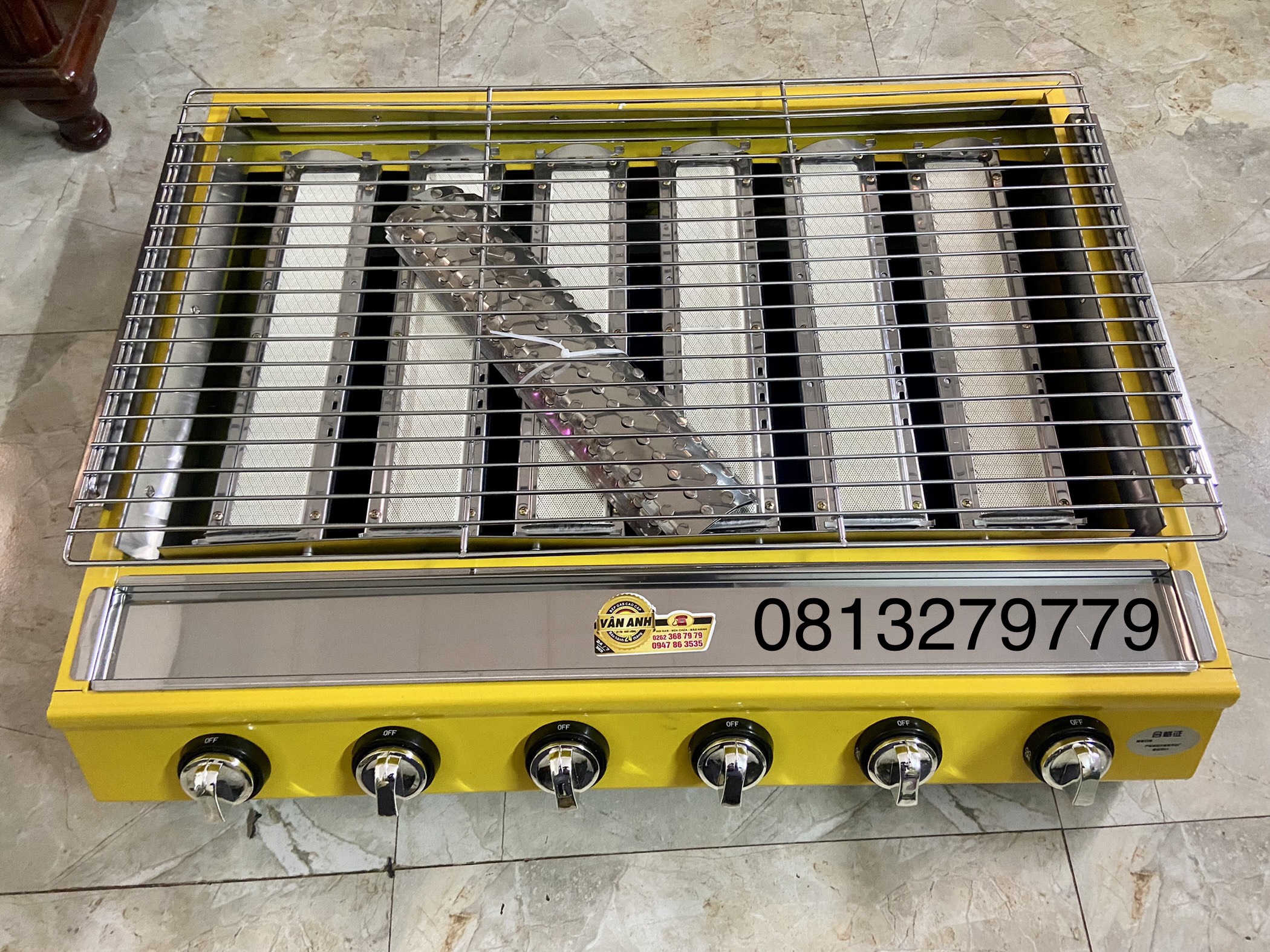 Bếp nướng gas BBQ 8 họng dài cao cấp