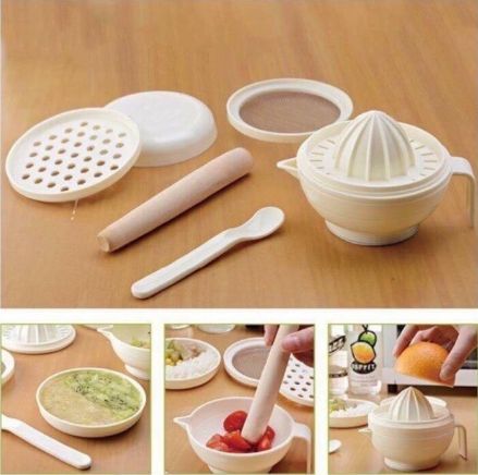 Bộ Chế Biến Ăn Dặm Kiểu Nhật 7 Dụng Cụ Cho Bé