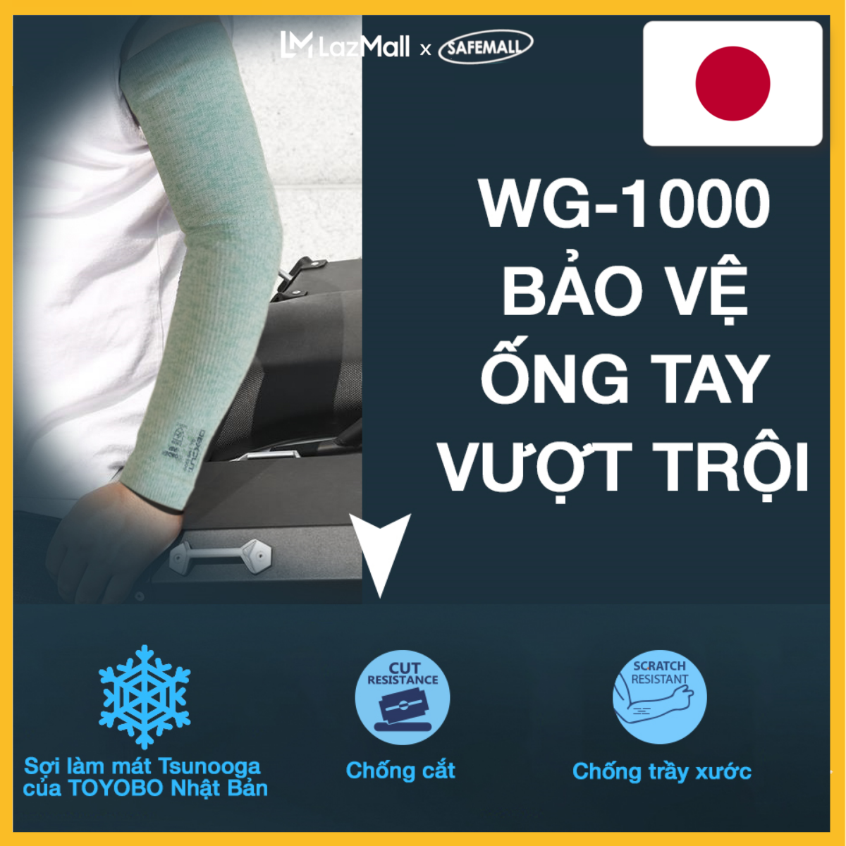 Wg-1000 wonder grip cool fiber woven cut proof gloves 5 wonder grip anti cut sleeveless glove premium cut proof Sun gloves-authentic safemall/safety Mart