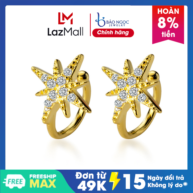 [GIẢM 20%] Bông tai Bạc Nữ dáng kẹp linh hoạt - Bông kẹp vành tai, bông tai kẹp cá tính -B2621