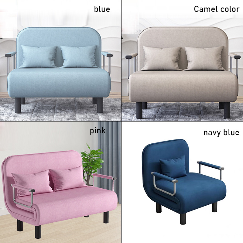 JJT Simple modern pull out sofa bed apartment for rent small unit simple double sofa bed with armrest Small simple unit simple double sofa bed with armrest modern simple pull out sofa bed apartment for rent