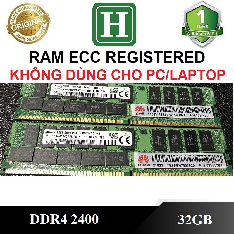 Ram Server DDR4 32GB ECC REG bus 2400 tháo máy chính hãng bảo hành 1 năm