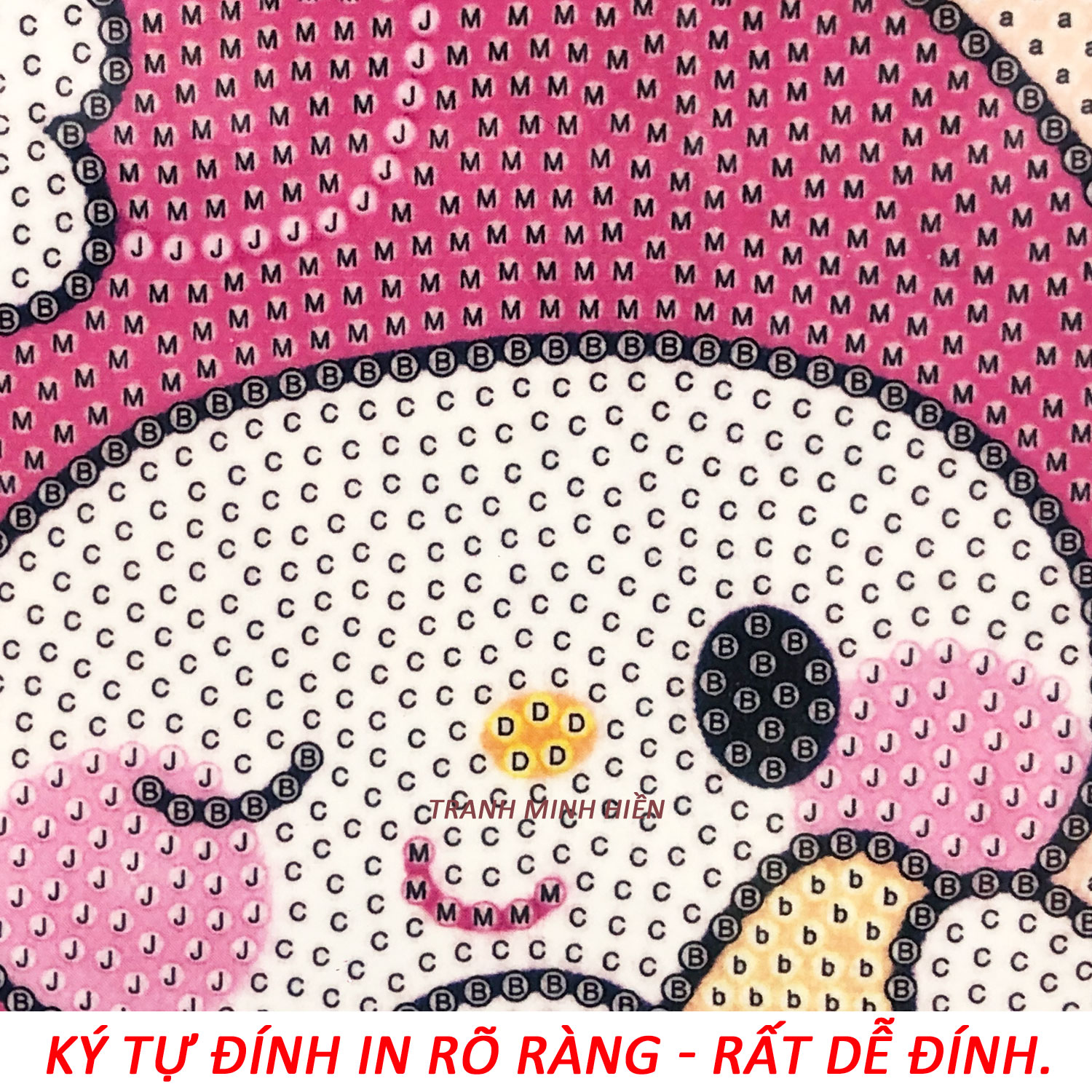 Tranh Đính Đá Đẹp - Gấu Con Xinh Xắn 36 (Tặng Kèm Khung Tranh) - Tranh Minh Hiền (TỰ ĐÍNH ĐÁ)