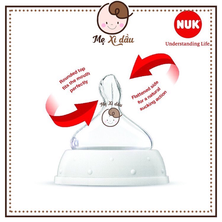 Núm ti cao su thay thế bình sữa NUK Premium Choice