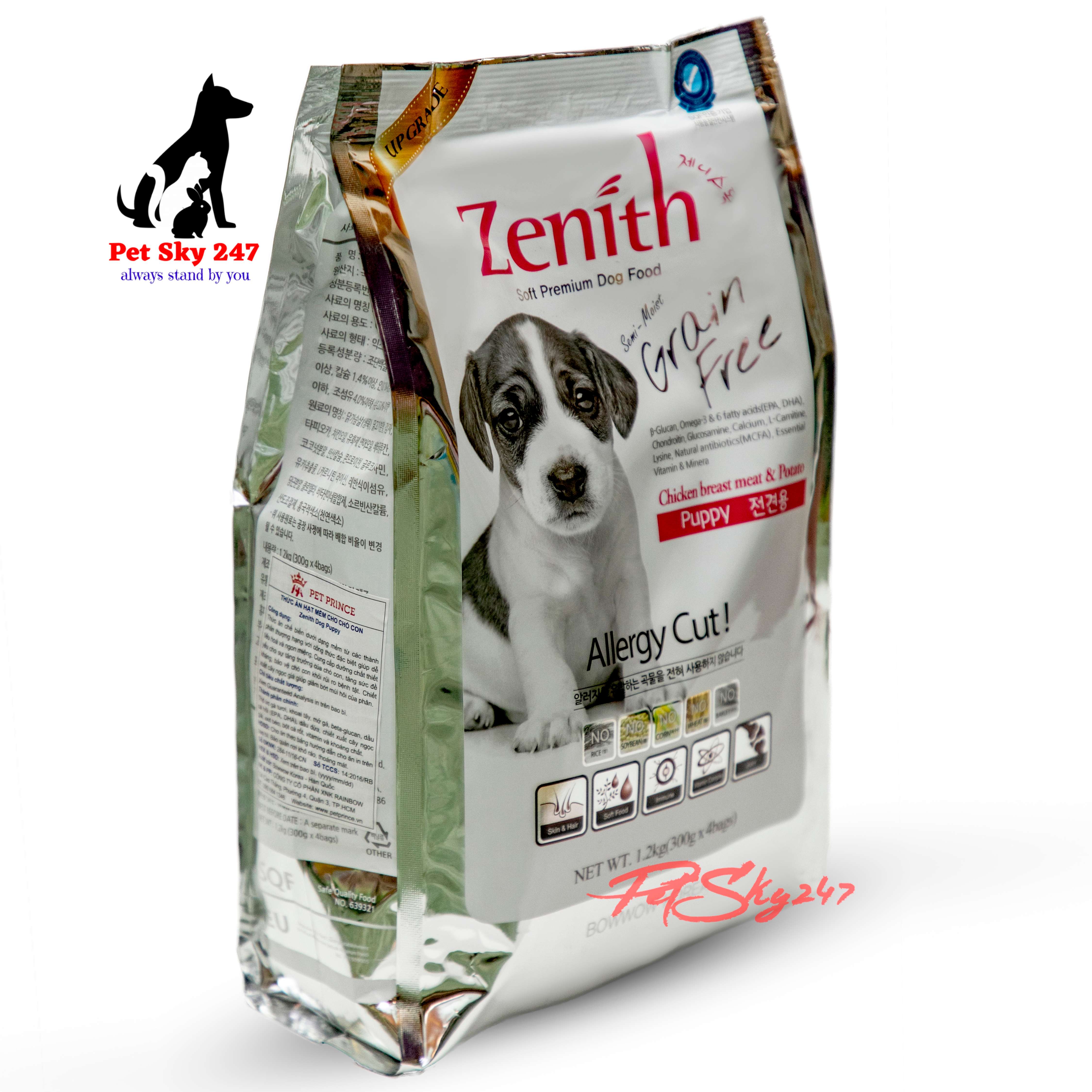 [HCM]Thức Ăn Hạt Mềm Cho Chó Con Zenith Gói 1.2kg - Hàn Quốc