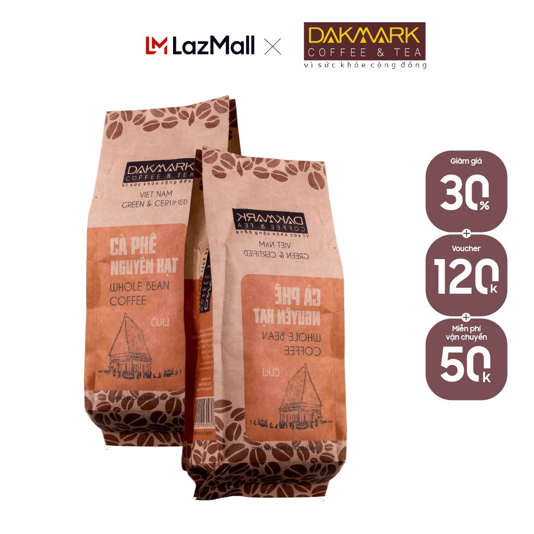 Combo x2 Cà phê Culi nguyên hạt DakMark 200g