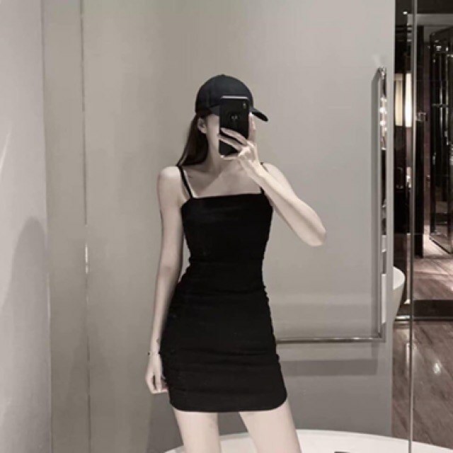 Váy hai dây sợi bún siêu tôn dáng, dễ mặc,ôm body
