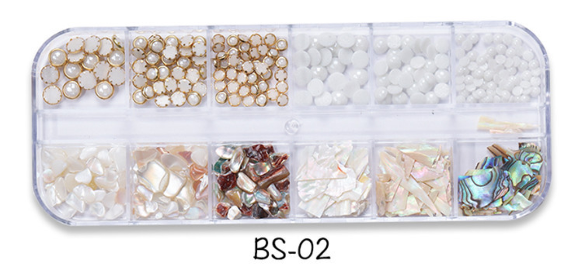 [HCM]Xà cừ hàn quốc trang trí móng set 12 hộp
